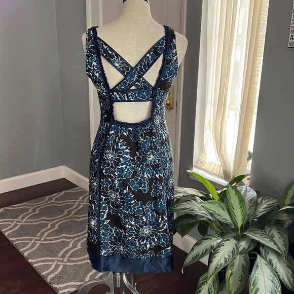 Cynthia Steffe Navy Blue Floral Eyelet Dress - Picture 3 of 8